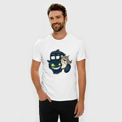 Футболка slim-fit Tardis Totoro, цвет: белый — фото 2