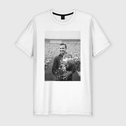 Футболка slim-fit Великий Лев Яшин, цвет: белый