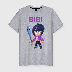 Футболка slim-fit BRAWL STARS BIBI, цвет: меланж