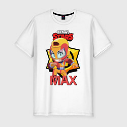 Футболка slim-fit BRAWL STARS MAX, цвет: белый