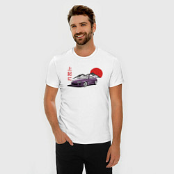 Футболка slim-fit Toyota Supra A80, цвет: белый — фото 2