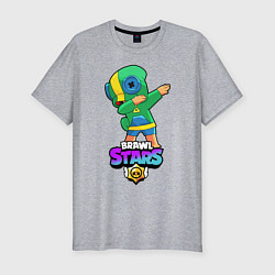 Футболка slim-fit Brawl Stars Leon, Dab, цвет: меланж