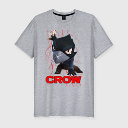 Футболка slim-fit Brawl Stars CROW, цвет: меланж