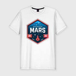 Футболка slim-fit MARS NASA, цвет: белый
