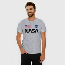 Футболка slim-fit NASA НАСА, цвет: меланж — фото 2
