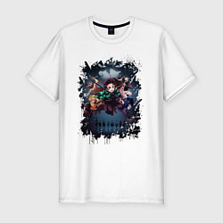 Футболка slim-fit KIMETSU NO YAIBA, цвет: белый