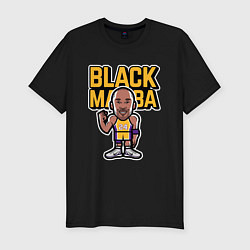 Мужская slim-футболка Kobe - Black Mamba