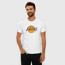 Футболка slim-fit LA LAKERS, цвет: белый — фото 2