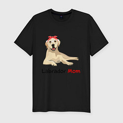 Футболка slim-fit Labrador Mom, цвет: черный