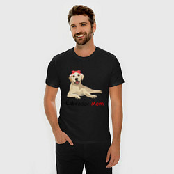 Футболка slim-fit Labrador Mom, цвет: черный — фото 2