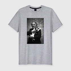 Футболка slim-fit Бродский и кот, цвет: меланж