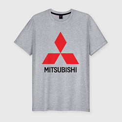 Футболка slim-fit MITSUBISHI, цвет: меланж