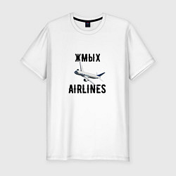 Футболка slim-fit ЖМЫХ AIRLINES, цвет: белый