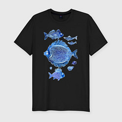 Мужская slim-футболка Рыбы Чёрного моря
