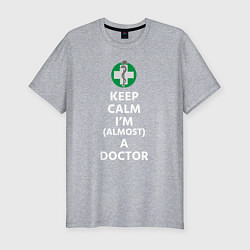 Футболка slim-fit Keep calm I??m a doctor, цвет: меланж