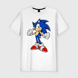 Футболка slim-fit Sonic, цвет: белый