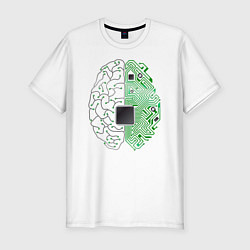 Футболка slim-fit Программист, цвет: белый