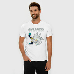 Футболка slim-fit SONIC Silver, цвет: белый — фото 2