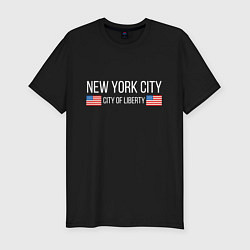 Футболка slim-fit NEW YORK, цвет: черный