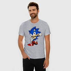 Футболка slim-fit SONIC, цвет: меланж — фото 2