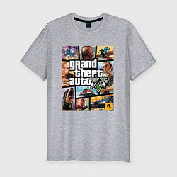 Футболка slim-fit GTA5, цвет: меланж