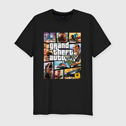 Футболка slim-fit GTA5, цвет: черный