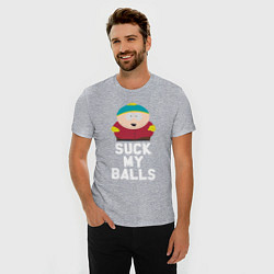 Футболка slim-fit Suck My Balls, цвет: меланж — фото 2