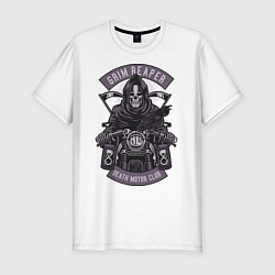 Футболка slim-fit Grim Reaper Motorcycle, цвет: белый