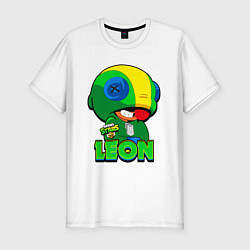 Футболка slim-fit LEON - BRAWL STARS, цвет: белый