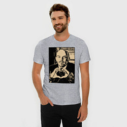 Футболка slim-fit Ленин Oko, цвет: меланж — фото 2