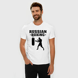 Футболка slim-fit Russian Boxing, цвет: белый — фото 2