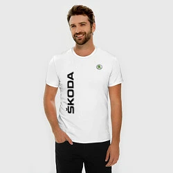 Футболка slim-fit Skoda, цвет: белый — фото 2