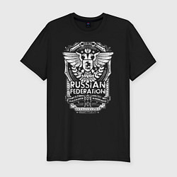 Футболка slim-fit Russian Federation, цвет: черный