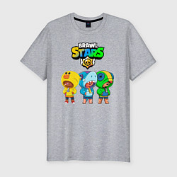 Футболка slim-fit BRAWL STARS LEON, цвет: меланж