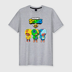 Футболка slim-fit BRAWL STARS LEON, цвет: меланж