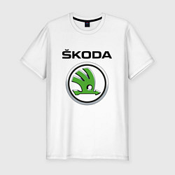 Футболка slim-fit SKODA, цвет: белый