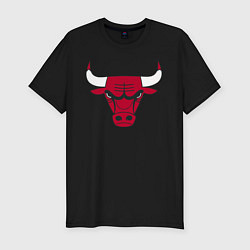 Футболка slim-fit Chicago Bulls, цвет: черный