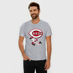 Футболка slim-fit Cincinnati reds - baseball team - talisman, цвет: меланж — фото 2