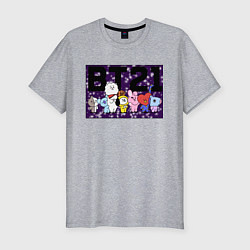 Футболка slim-fit BT21, цвет: меланж