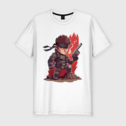 Футболка slim-fit Solid Snake, цвет: белый