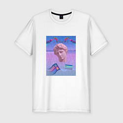 Футболка slim-fit Vaporwave 15, цвет: белый