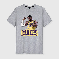 Футболка slim-fit LeBron - Lakers, цвет: меланж