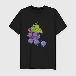 Мужская slim-футболка Виноградинки