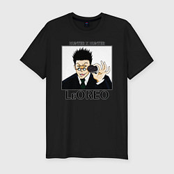 Футболка slim-fit ЛеОРЕО HunterXHunter помехи, цвет: черный