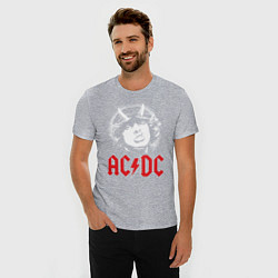 Футболка slim-fit ACDC, цвет: меланж — фото 2