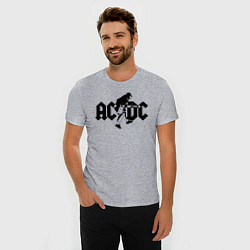 Футболка slim-fit ACDC, цвет: меланж — фото 2