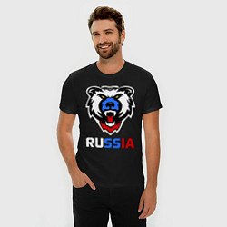 Футболка slim-fit Русский медведь, цвет: черный — фото 2