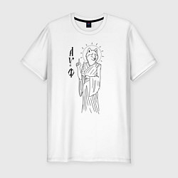 Футболка slim-fit Волк ауф, цвет: белый