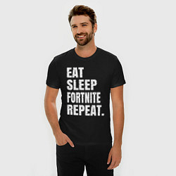 Футболка slim-fit EAT SLEEP FORTNITE REPEAT, цвет: черный — фото 2