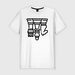 Футболка slim-fit Ход королевы, цвет: белый